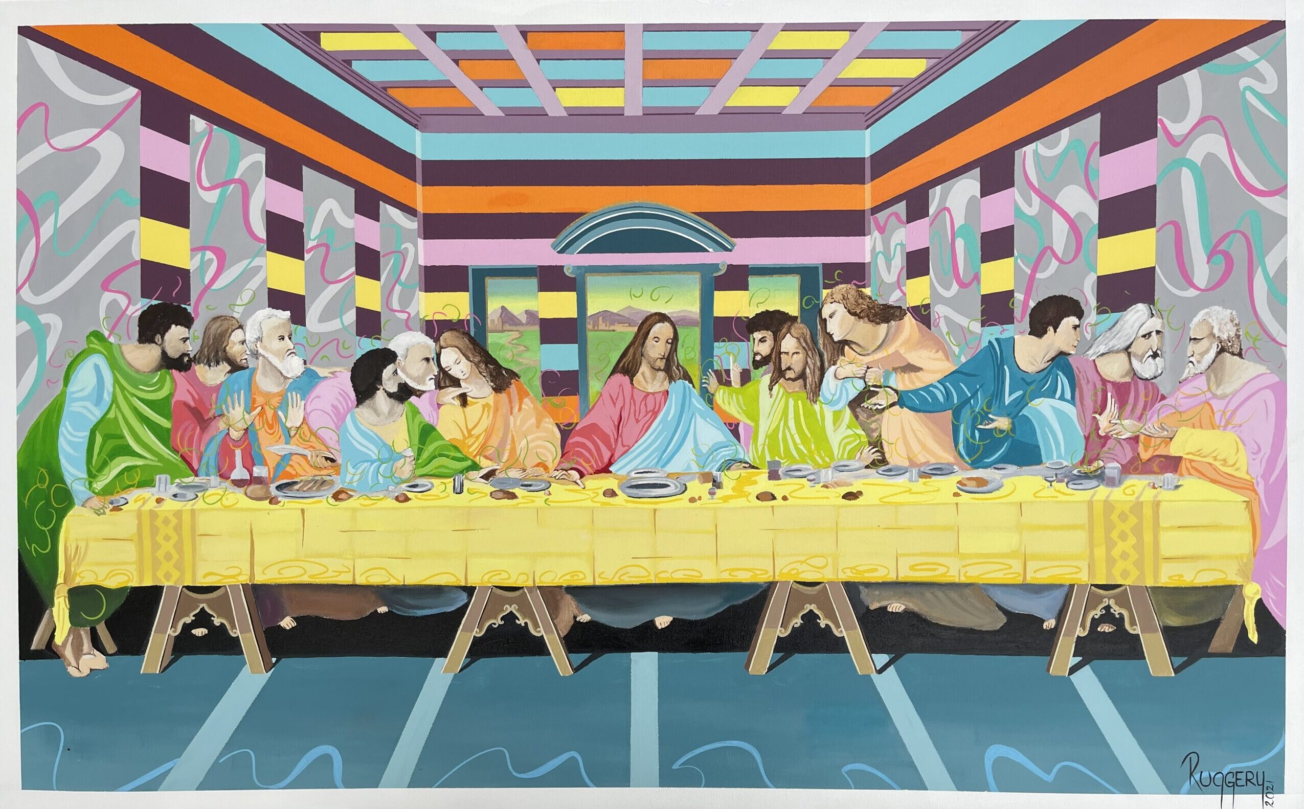 The colors at the Last Supper